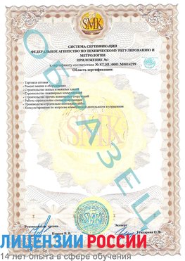 Образец сертификата соответствия (приложение) Нефтекамск Сертификат ISO 14001
